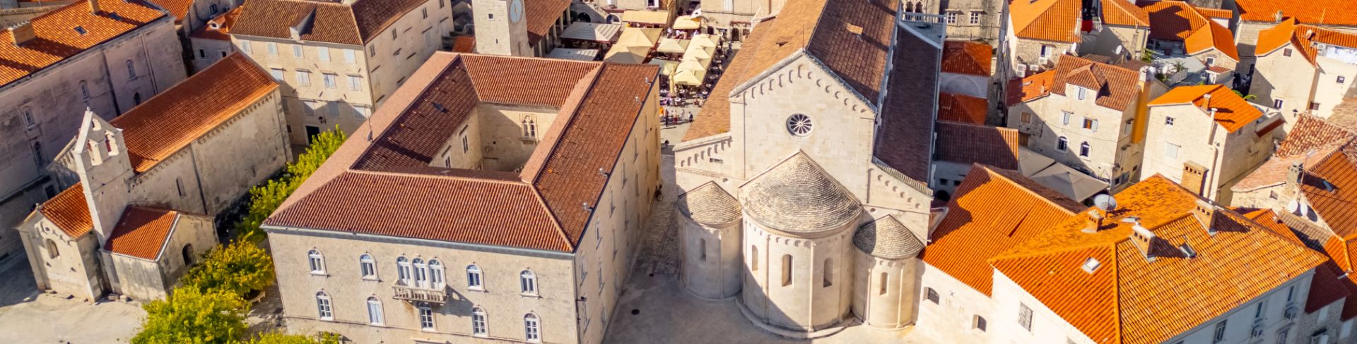 A birds-eye view of Trogir. 