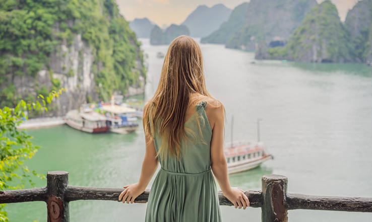 Ha Long Bay in Vietnam is a UNESCO World Heritage Site.