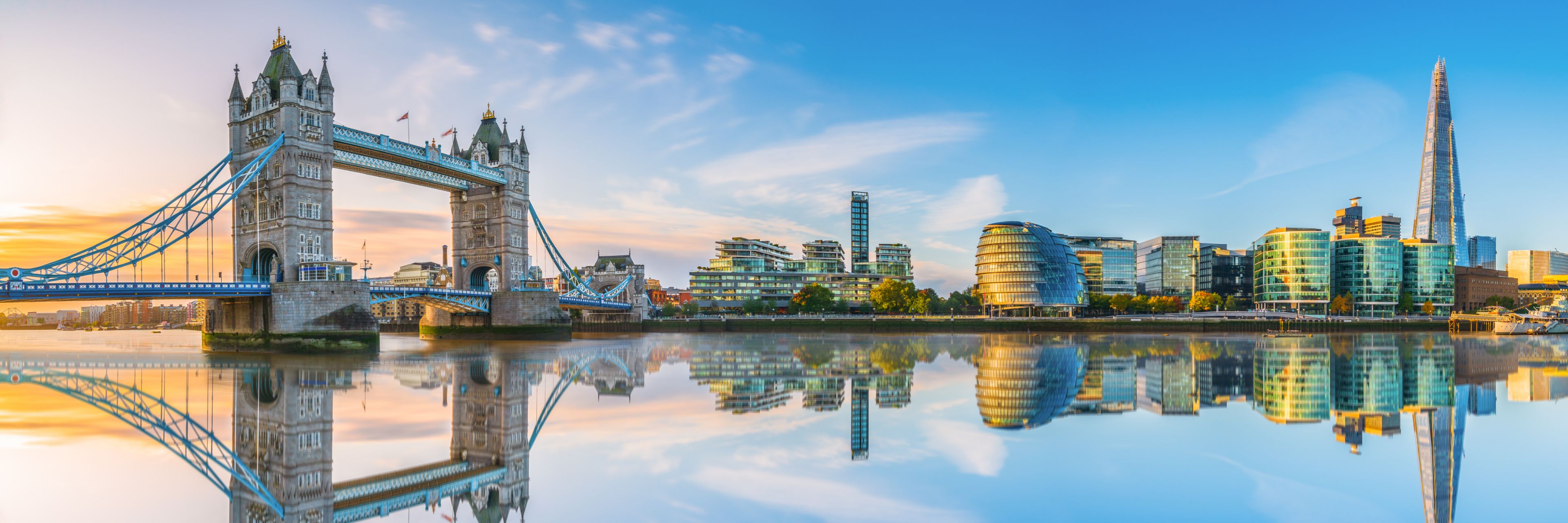 A view of London from the River Thames