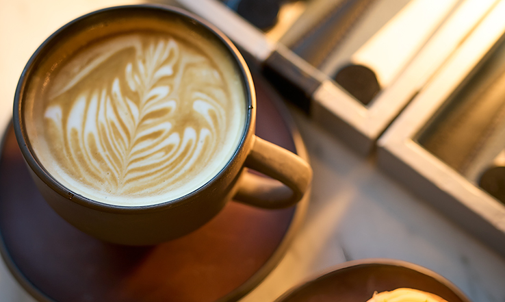 Start your day with a cup of coffee in an intimate space.