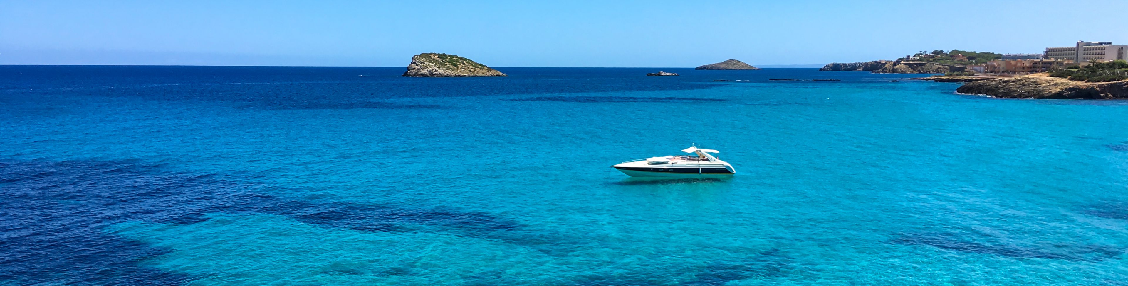 Boat anchored in the sea. 