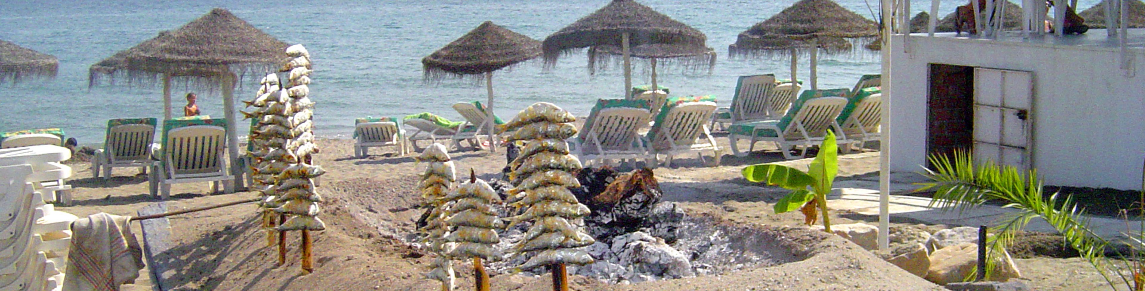 Restaurant adjacent to the beach, overlooking the ocean. 