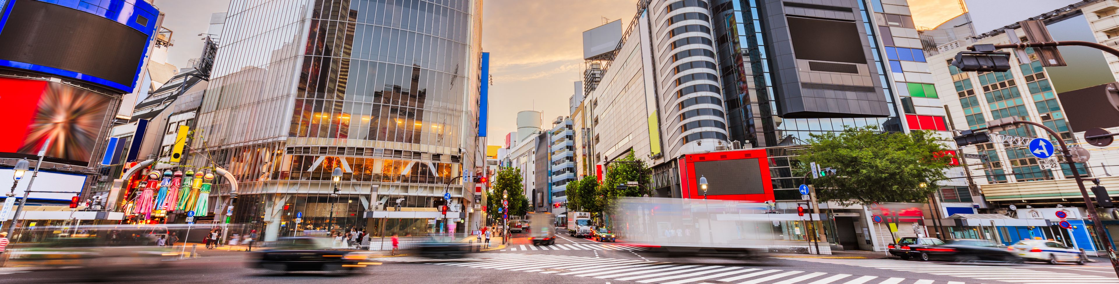 Street view of Tokyo city. 