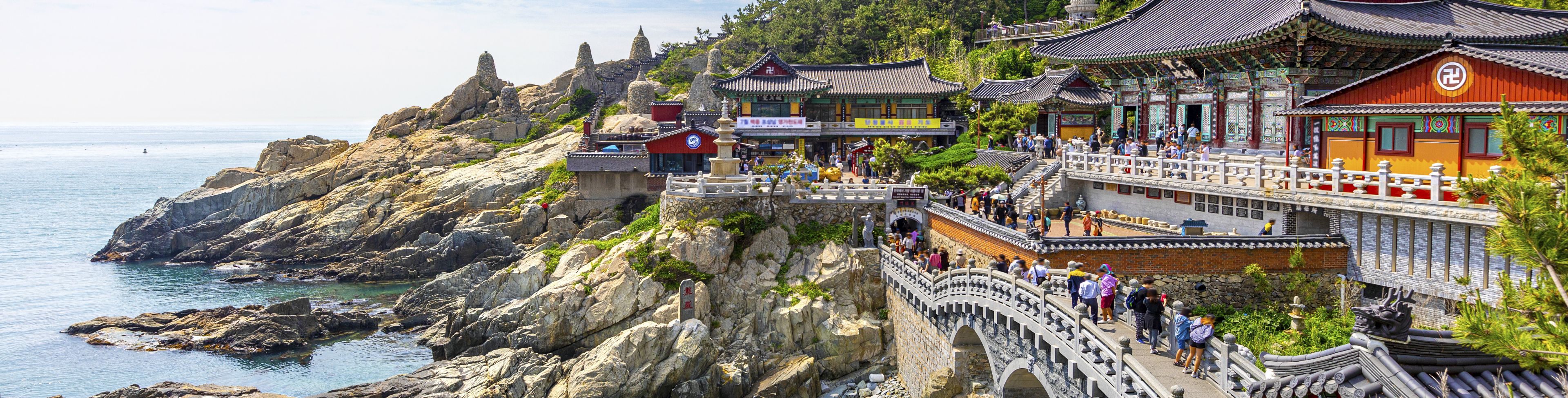 Temple overlooking the sea. 