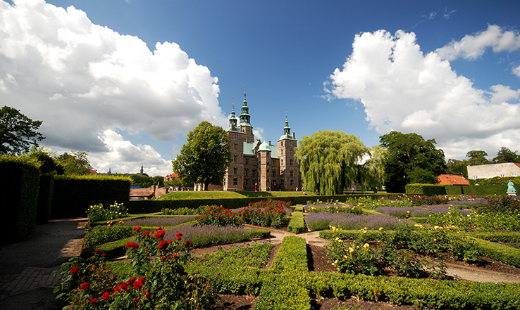 Castle with towers in the distance. 