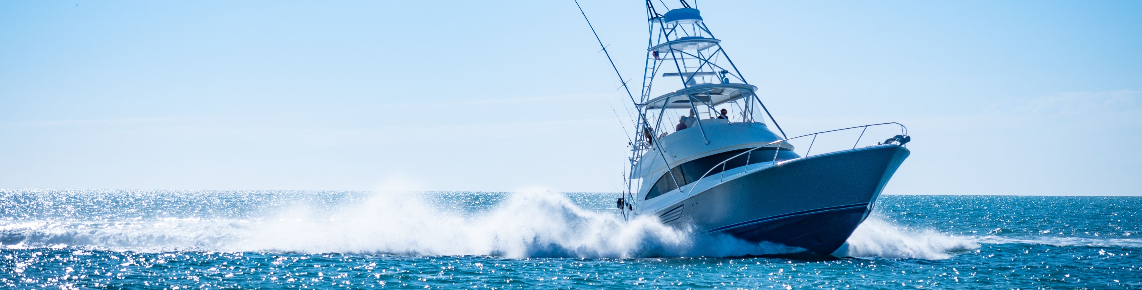 Large fishing boat, boating in the ocean. 