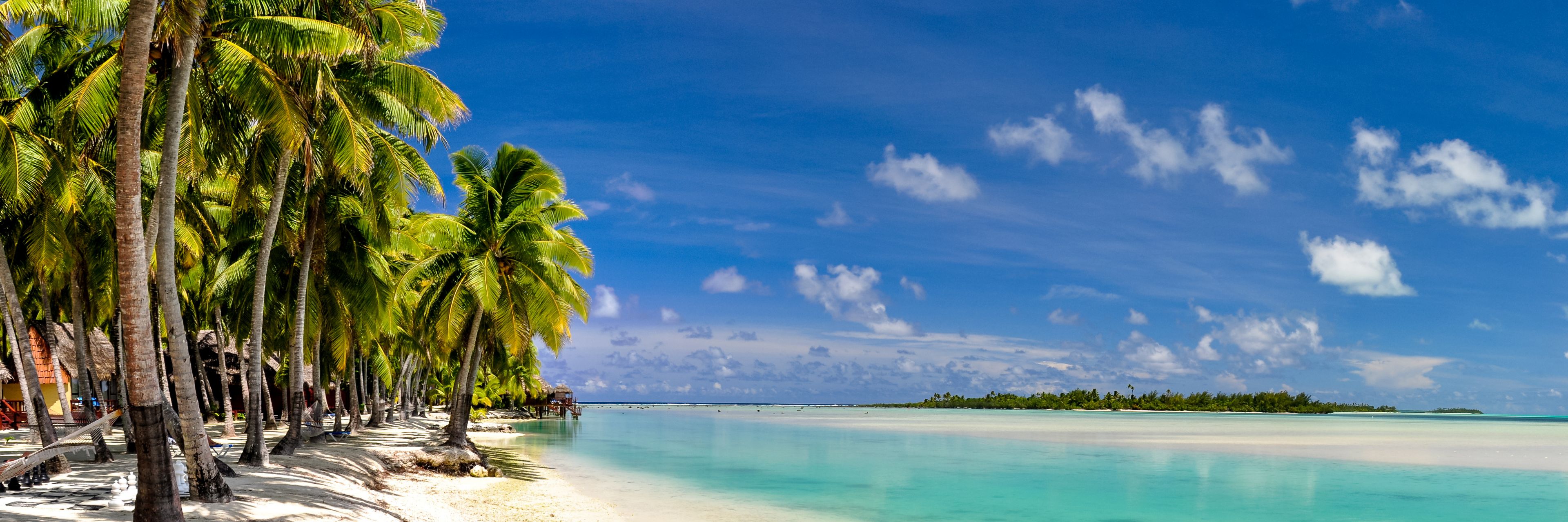 Sandy beach overlooking blue water. 