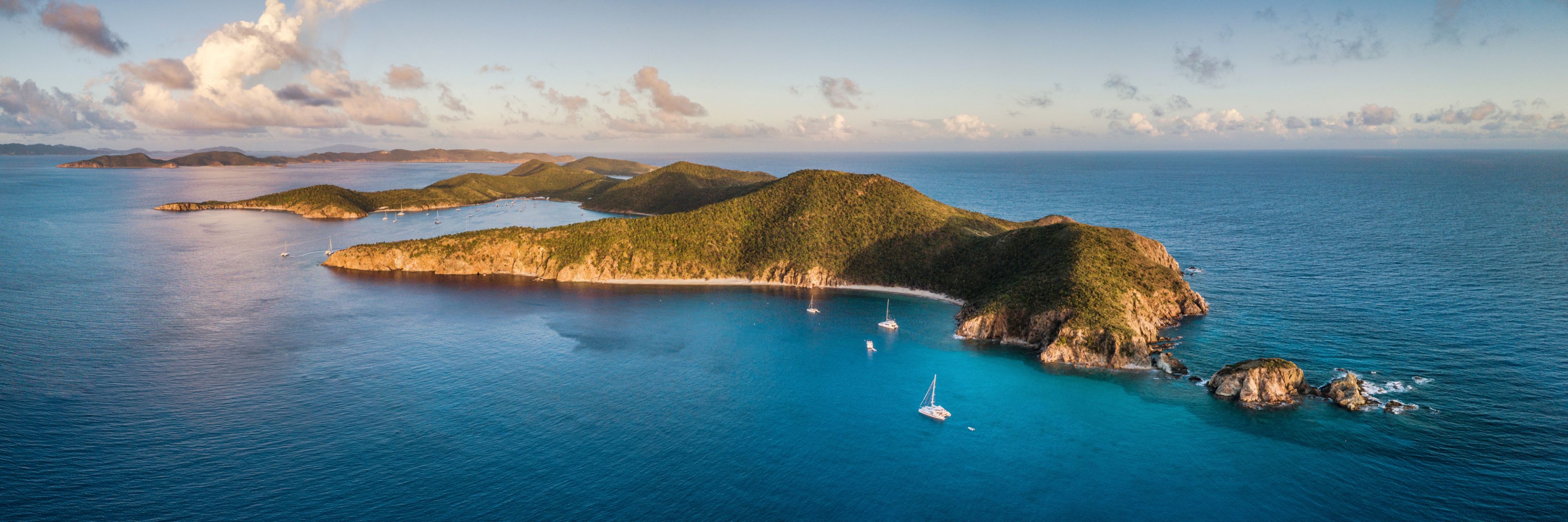 Aerial view of St. Lucia Island. 