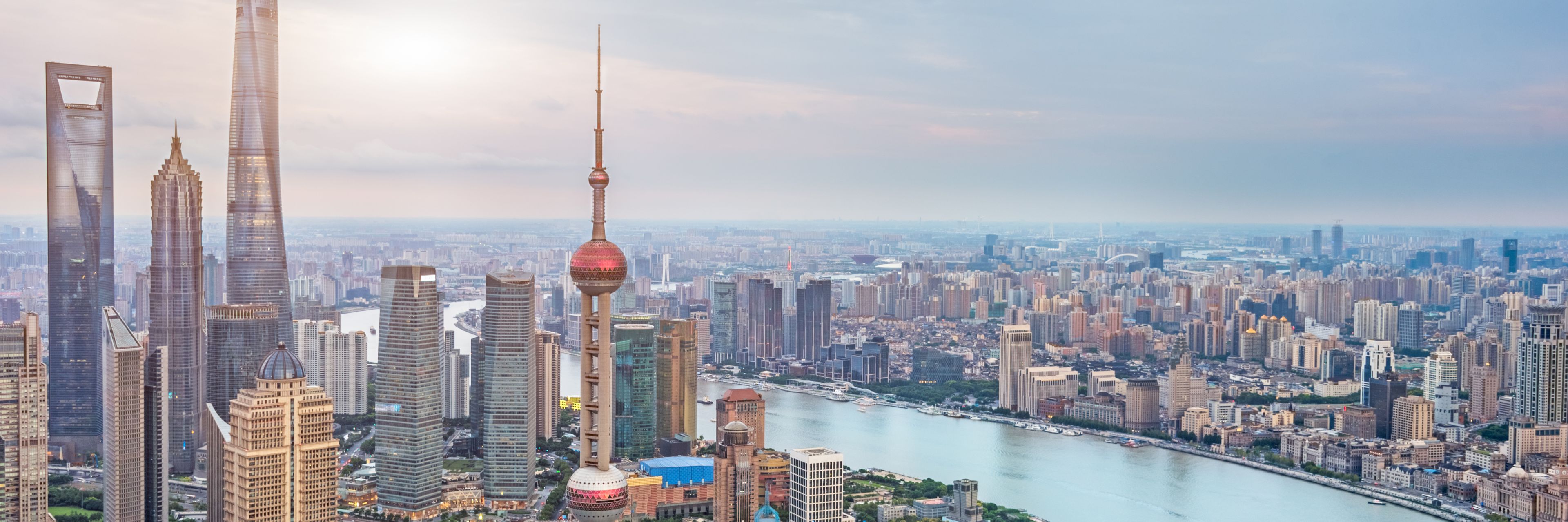 Aerial view of Osaka. 