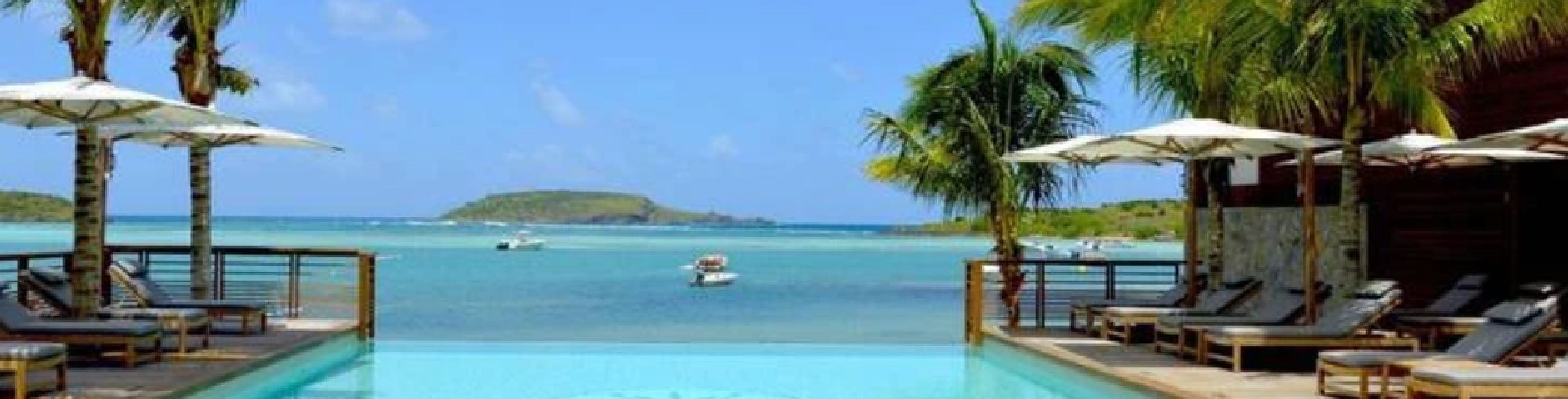 Pool overlooking the ocean. 