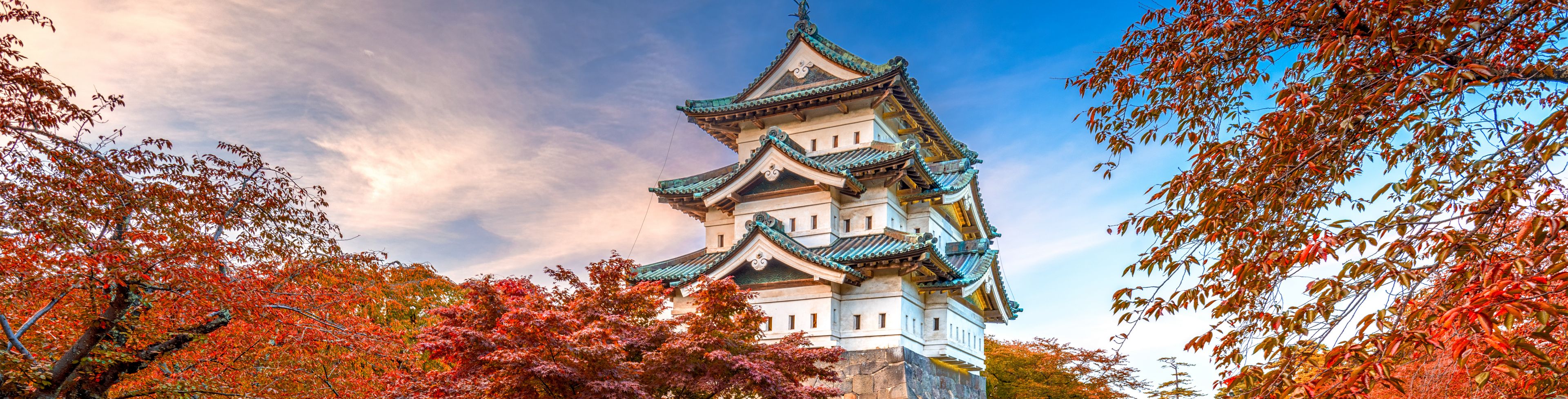 Bridge with view of temple in the distance. 