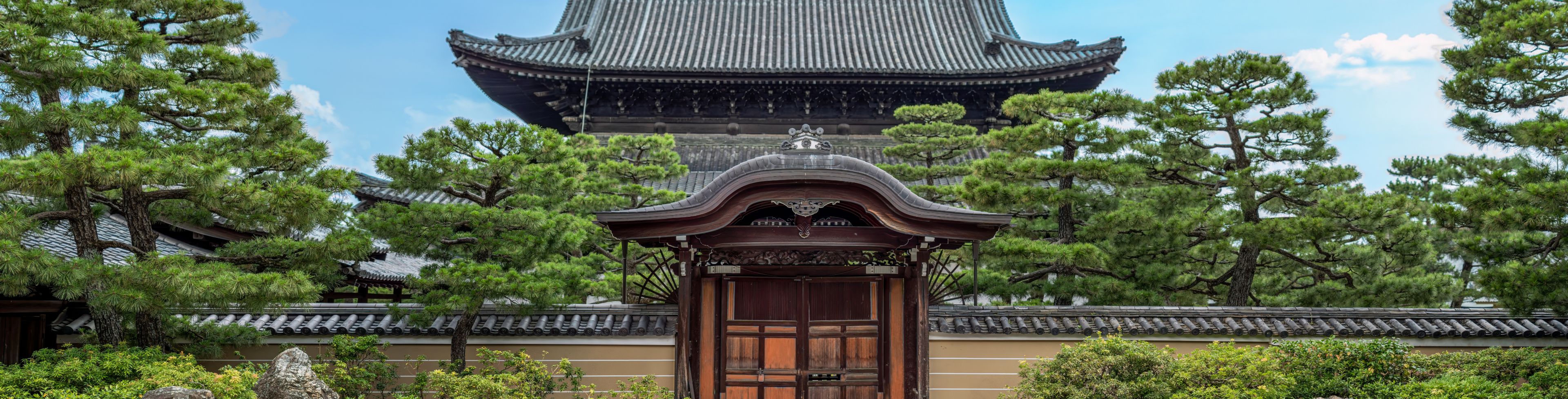 Temple building and grounds surrounding it. 