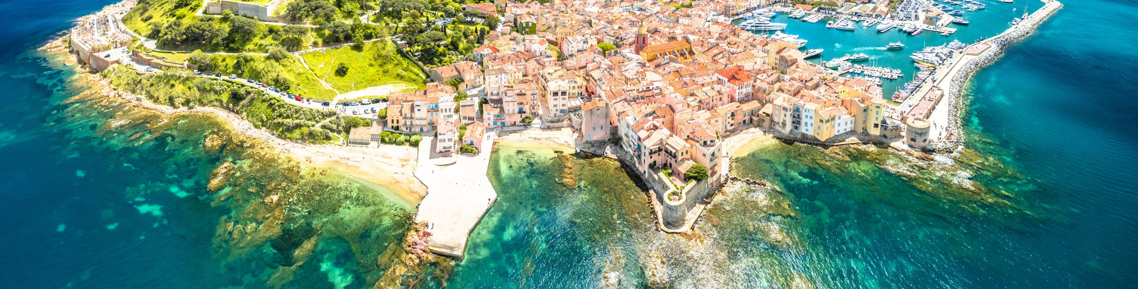 Aerial view of Saint-Tropez.