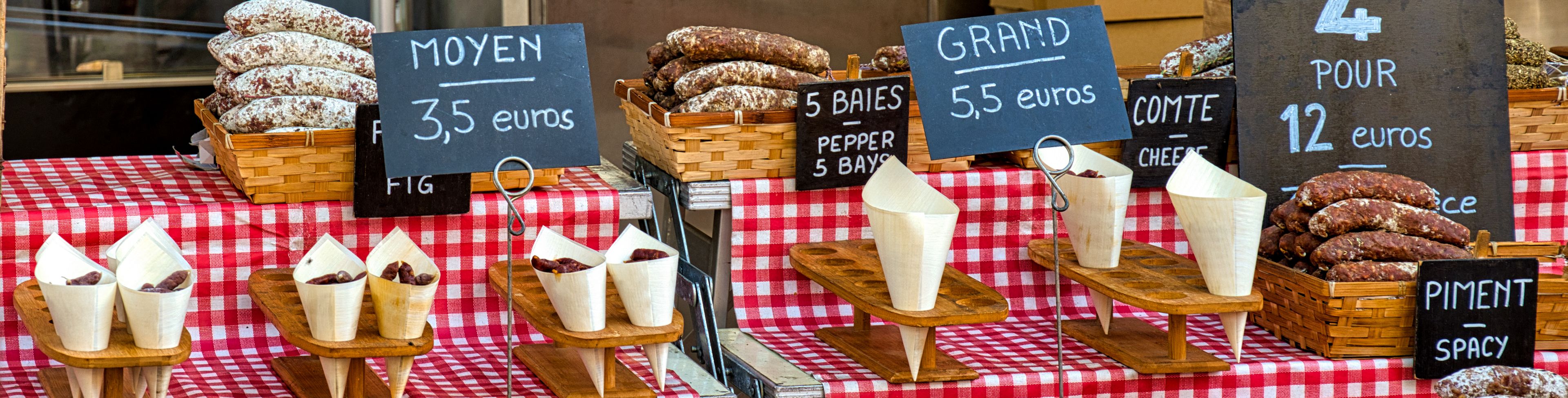 Various pastries on display to buy. 