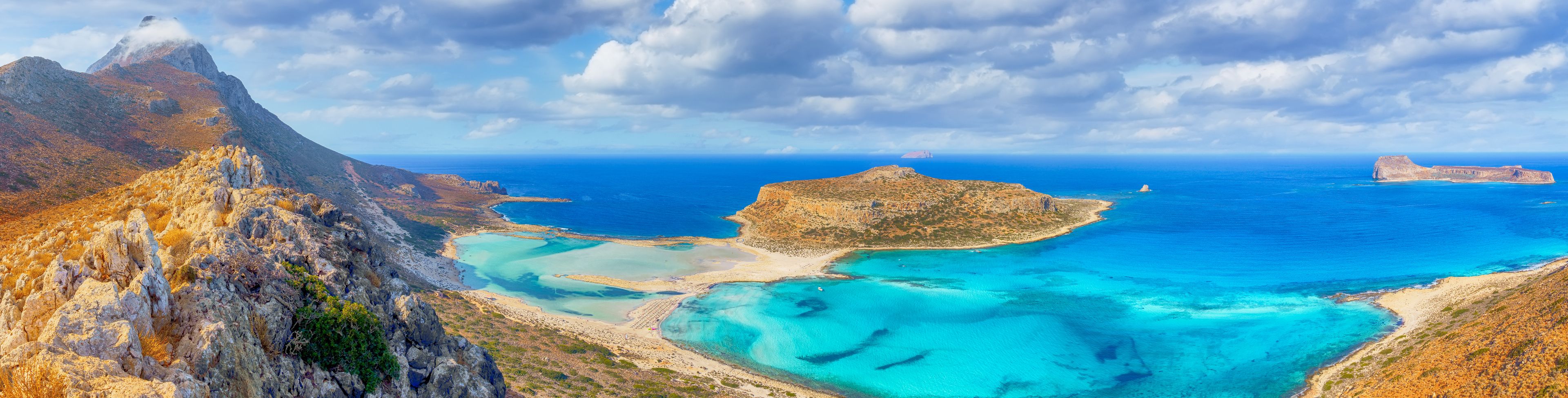 Mountainside view of beach below.