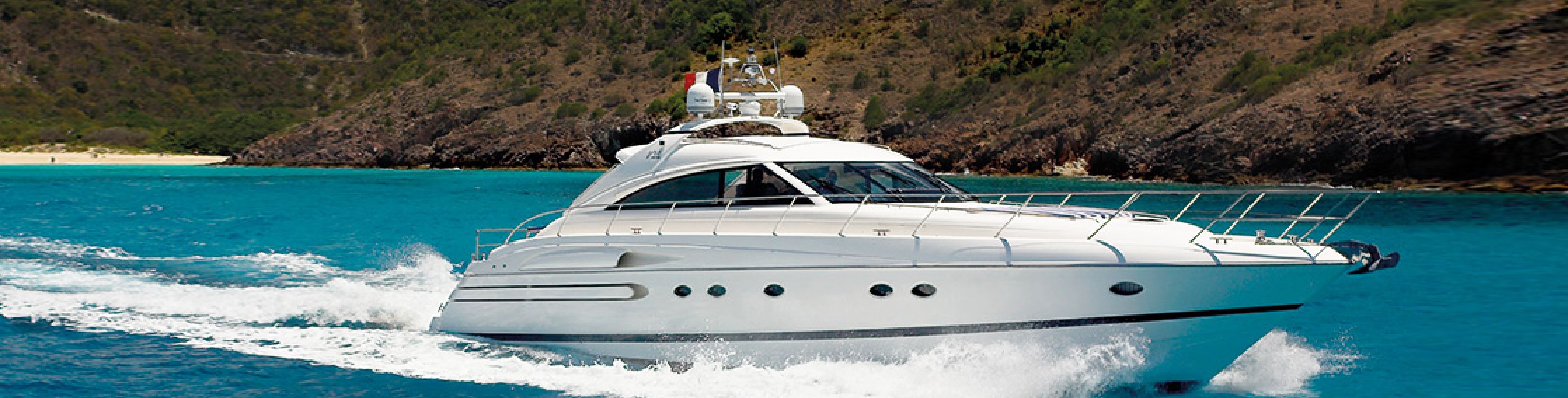 Speed boat boating through the sea.
