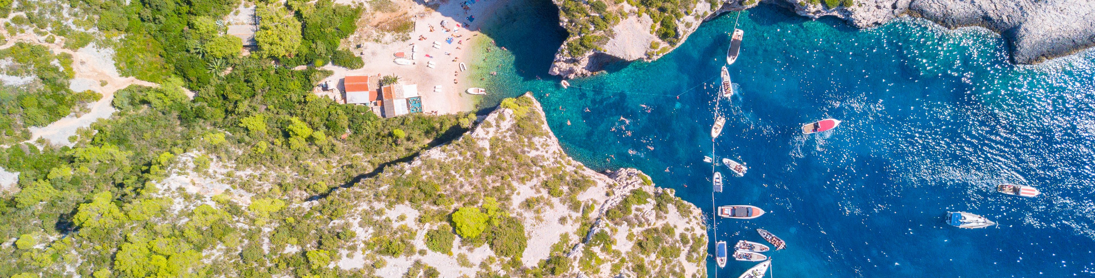 Sky view of the marina.