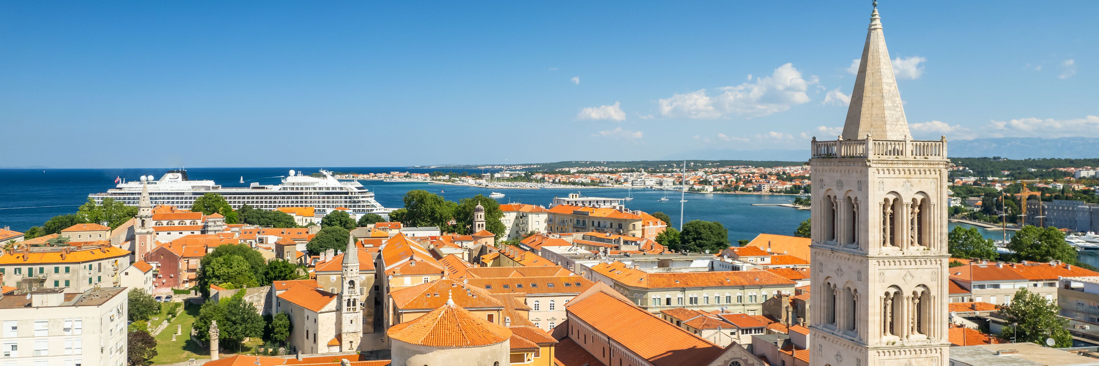 City near the water and the Marina.