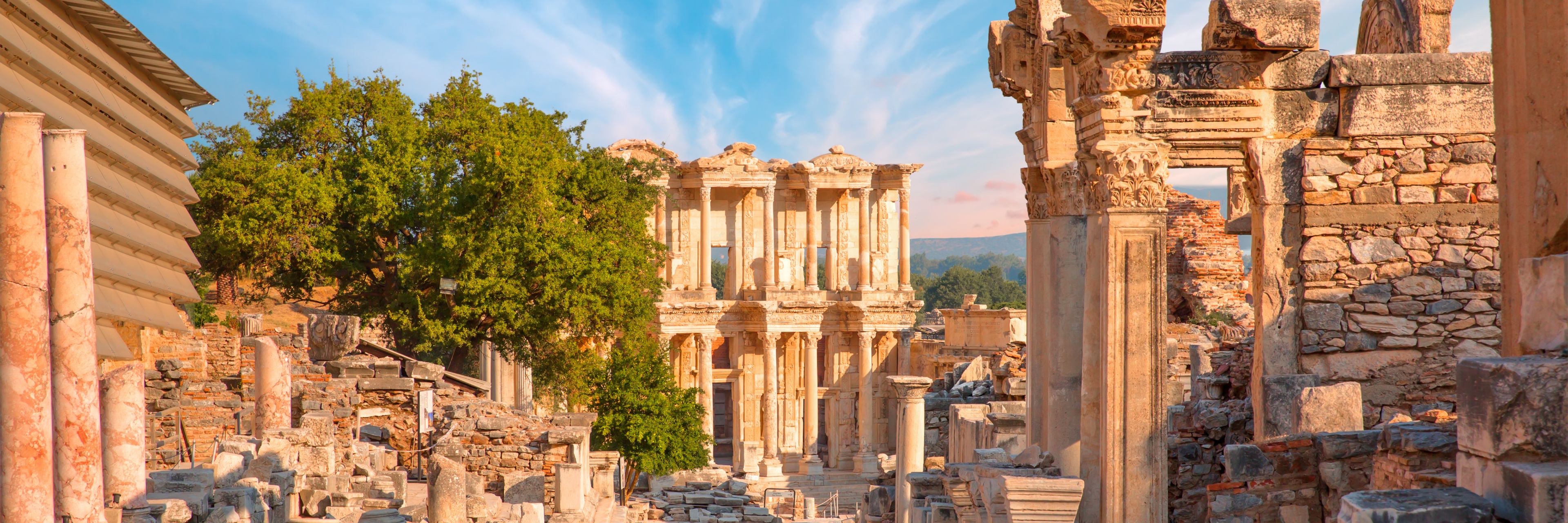 A variety of ruins.