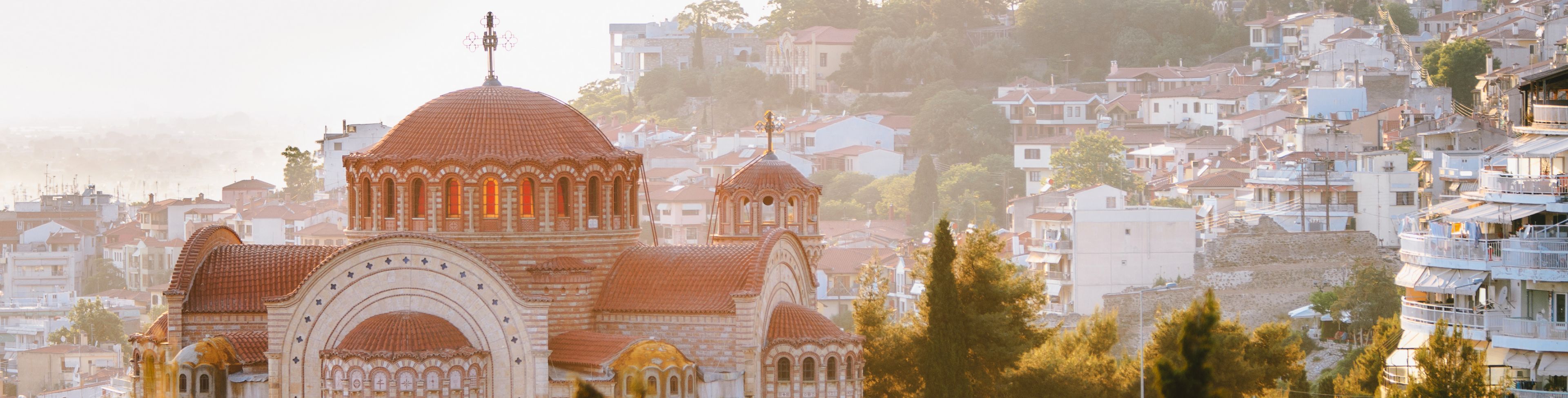 Aerial view of Thessaloniki city.