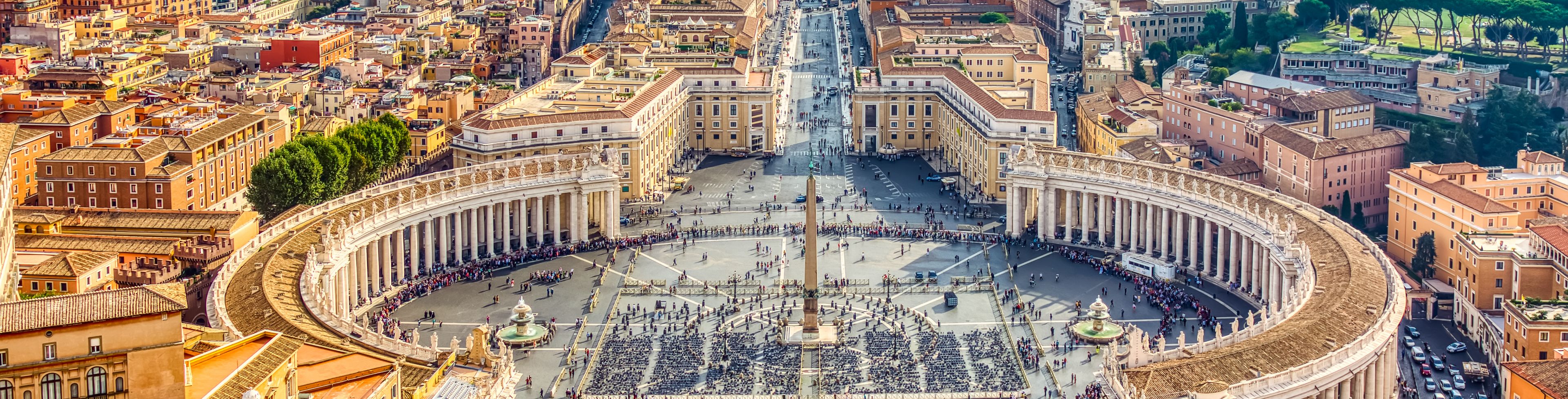 Aerial view of Rome.