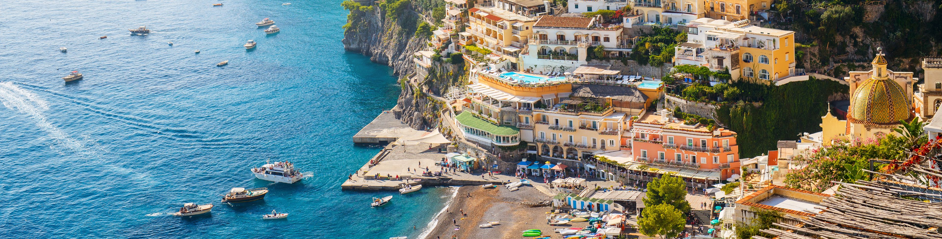 Sorrento city on hillside and the marina below.