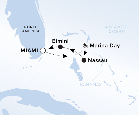 Miami 発着 航路図